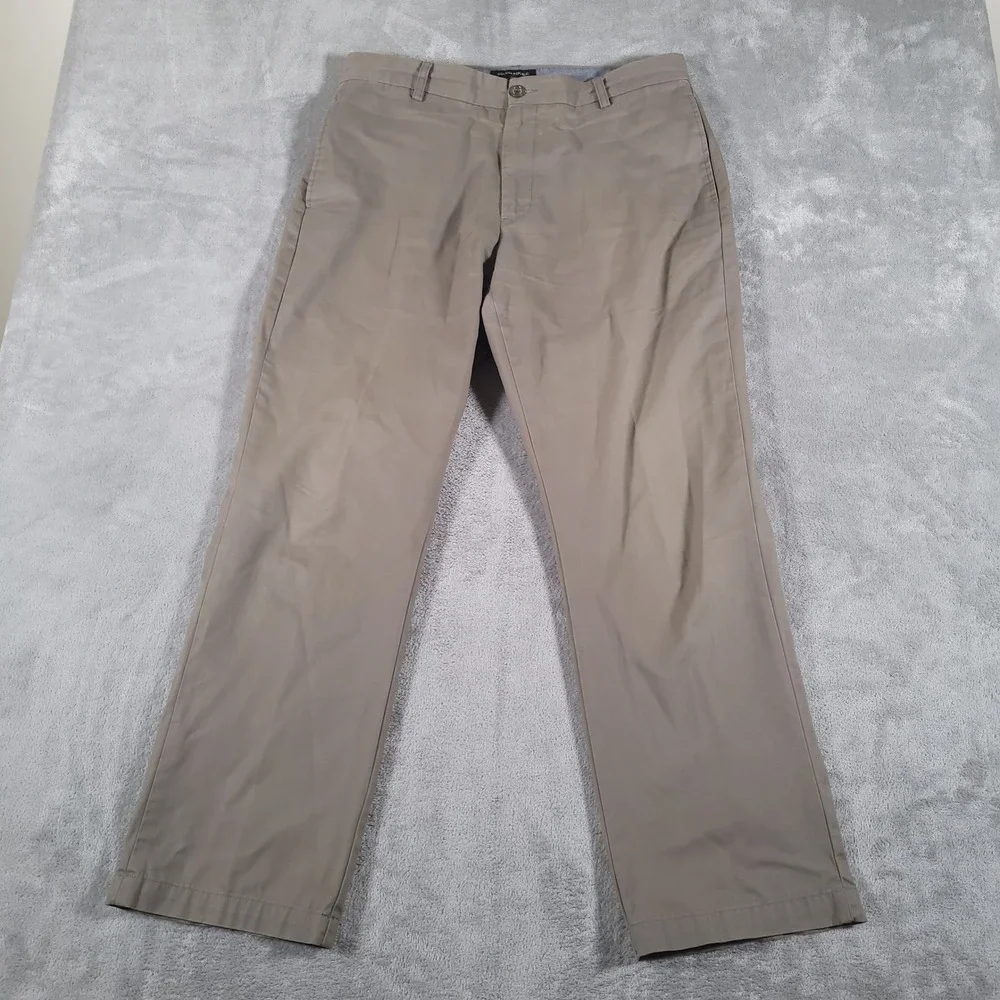 Banana Republic Gavin Chino Pants Mens 35x30 Grey Straight Leg Cotton Casual